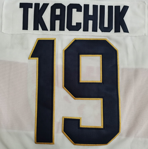 Florida Matthew Tkachuk beyaz en kaliteli dikişli hokey forması gemi hazır - Product Image 1