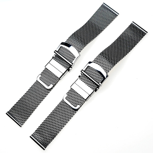 Maxtank Wd085 Modisches Weiches Milanese-Uhrenarmband aus Edelstahl mit Schnellverschluss und Faltschließe, 20mm 22mm - Product Image 3