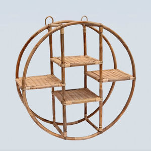 <b>Modern</b> Rustic Bamboo Hanging Wall <b>Shelf</b> High Quality Durable Storage Plant Holder Handmade by india - Product Image 1