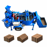 Machine à fabriquer des briques en argile RPT2-20M, semi-automatique, pour blocs emboîtables, cycle de 20-25 secondes, diesel