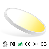 Plafonnier LED moderne ComiLED de 12 pouces, luminaire encastré rond ultra fin, lustre de plafond fin pour chambre à coucher et salon