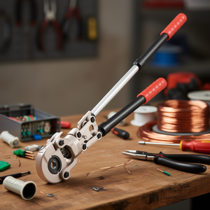 Kit de sertissage professionnel 1/2 3/4 1 pouce avec mors à changement rapide, tête rotative, outil de sertissage de fils de cuivre de qualité industrielle - Product Image 2