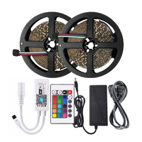 Kit de Tira de Luces LED para PC de 5M-20M 5050RGB 30LED IP67 a Prueba de Agua con Control Remoto y por Aplicación para Almacenes y Decoración