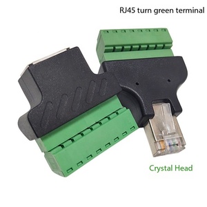 Nhà Máy Bán buôn <span class=keywords><strong>RJ45</strong></span> để 8Pin vít <span class=keywords><strong>Adapter</strong></span> solderless màu xanh lá cây thiết bị đầu cuối <span class=keywords><strong>RJ45</strong></span> Mạng kết nối pha lê đầu mở rộng Bộ chuyển đổi - Product Image 3