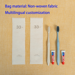 Prodotti OEM all'ingrosso: Kit di cortesia per hotel a 3 stelle, ecologico, ideale per i viaggi, in bambù con texture waffle, regolabile in altezza (due livelli), con dentifricio. - Product Image 2
