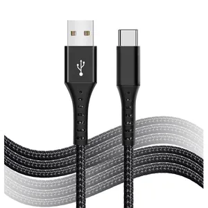 Loại C USB C cáp cho điện thoại sạc cáp dữ liệu 3A nhanh chóng sạc nylon bện 1m/3ft/Tùy chỉnh dây mở rộng