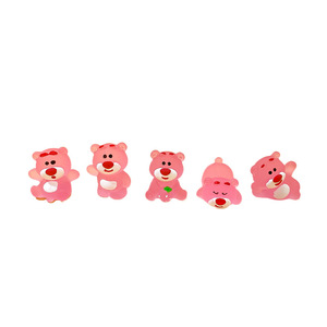 Figura de Resina de Oso Fresa Miniatura 3D, Decoración Animal para el Hogar, Adorno Artesanal de Plástico, Primavera 2026, Origen Yiwu - Product Image 1
