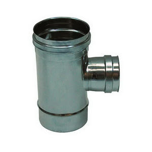 Conexión en T de combustión de pared simple 90 DN 80 Chimenea hembra DN 230 Tubería de acero inoxidable 316 Acero al carbono galvanizado CPVC PN16 Presión BSPT - Product Image 1