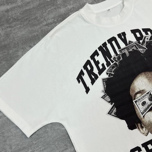 T-shirt Homme Coupe Boxy Oversize à Épaules Tombantes 100% Coton Haute Qualité, Impression Logo Personnalisé, T-shirt Court – Fabricant - Product Image 2