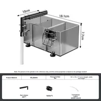 Nouvelle boîte de filtration PC pour aquarium 3-en-1 : purification de l'eau, circulation, petite cascade, oxygénation, rectangulaire, murale