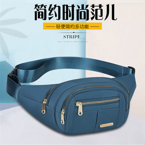 Multi Pocket Water Resistant Waist Bag For Women Casual Outdoor Crossbody Phone Bag Lightweight Large Capacity Fashion Belt Bag - Product Image 2
