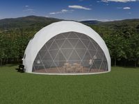 Tente dôme géodésique en PVC imperméable et acier pour glamping, toutes saisons, certifiée CE, transparente, pour hôtels, resorts, déserts, mariages et événements en plein air