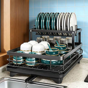 ชั้นวางจานสแตนเลสขนาดใหญ่ทรงสี่เหลี่ยม แห้งเร็ว สำหรับจัดเก็บอุปกรณ์ครัว ชาม ตะเกียบ - Product Image 2