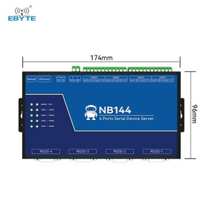 Ebyte ODM nb144 loạt công nghiệp cấp <span class=keywords><strong>Ethernet</strong></span> 4-kênh máy chủ nối tiếp RS485/RS232/RS422 cạnh tính toán cổng modbus cổng - Product Image 2