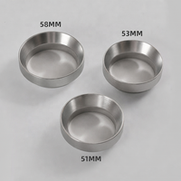 Komponen Cincin Dosis Kopi Titanium Murni Presisi Tinggi, Dapat Disesuaikan, OEM Kustom, Dinding Bundar untuk Kopi Espresso