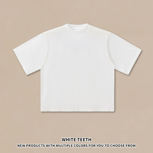 T-shirt da <span class=keywords><strong>uomo</strong></span> all'ingrosso in cotone 100% traspirante, casual, 250g, con maniche a pipistrello <span class=keywords><strong>larghe</strong></span>, modello boxy - Product Image 6