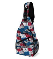 Sac bandoulière de haute qualité avec drapeau du Panama, personnalisable avec logo, sac de poitrine, sac à dos bandoulière, sac de voyage pour poitrine, vente en gros d'usine