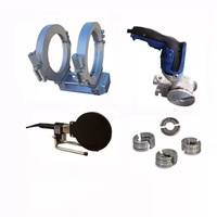 Machine de soudage par fusion bout à bout portable pour tuyaux PEHD de 1/2, 1, 2 et 2 1/2 pouces, ensemble de soudeuse manuelle pour tuyaux PE avec plaque chauffante et outil de façonnage