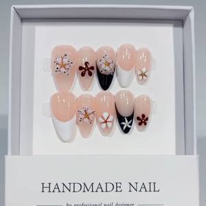 <span class=keywords><strong>Uñas</strong></span> Postizas TSZS de Alta Calidad, <span class=keywords><strong>Pintadas</strong></span> a Mano, Coloridas, <span class=keywords><strong>con</strong></span> <span class=keywords><strong>Flores</strong></span> 3D, 10 Piezas, Estilo Veraniego, Acrílicas, Forma Almendrada, Marca Privada - Product Image 6