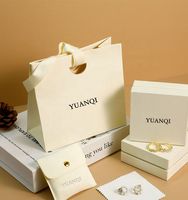 Ensemble de bijoux créatif haut de gamme en papier spécial de luxe léger style Ins bague collier boucles d'oreilles sac cadeau emballage boîte à bijoux