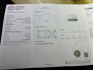 Atacado 1.65ct Princesa Corte VVS Claridade Diamantes Soltos IGI Certificado CVD Lab Crescido Fantasia Cor Rosa 1-4ct Jóias - Product Image 3