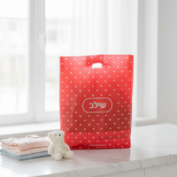 Sacs de courses en plastique personnalisés réutilisables avec poignée découpée, imperméables et anti-poussière, imprimés de luxe pour chaussures et vêtements