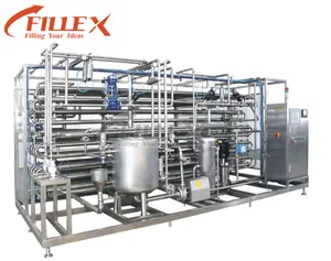 Máquina de equipo de pasteurización esterilizadora UHT de tipo tubular de jugo de leche caliente de alta calidad