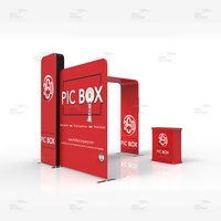 Stand de Exhibición Modular Personalizado con Logotipo de Fábrica, Stand de Exhibición para Ferias Comerciales, Marco de Aluminio, Stand Portátil Personalizado para Eventos