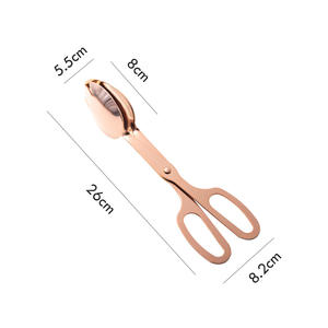 Wholesale <strong>Kitchen</strong> Silicone <strong>Scissor</strong>-Handled Serving Spatula <strong>Tongs</strong> Stainless Steel Salad Bread Clip Buffet Steak Cooking Food - Product Image 6