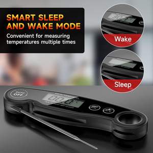 Termómetro de Carne Inalámbrico Inteligente, Digital, de Lectura Instantánea, Resistente al Agua, con Apagado Automático, Plegable, para Asar, Cocinar, Barbacoa, Hornos y Cocina - Product Image 3