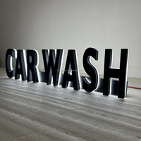 Enseigne de lavage de voiture Lettres de canal personnalisées Enseigne publicitaire extérieure 3D Logo LED Enseigne de magasin Enseigne lumineuse pour commerce de détail
