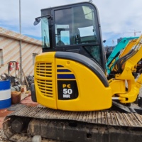 Excavatrice hydraulique d'occasion Komatsu PC50 de haute qualité, mini-excavatrice sur chenilles Komatsu PC55MR d'occasion, Komatsu PC50MR du Japon à vendre