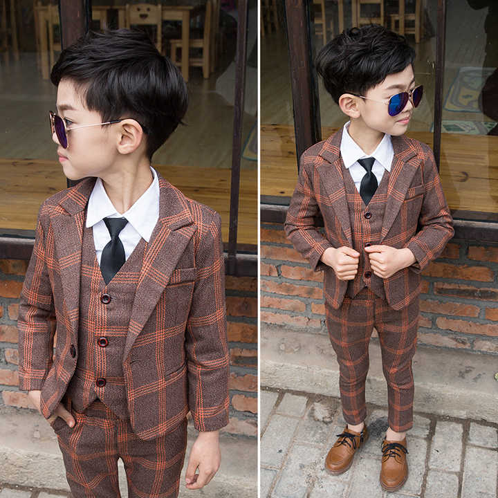 Costume 3 Pièces Bébé 18 Mois – Smoking Garçon, Manteau + Gilet + Pantalon, Pour Occasions Formelles