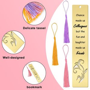 Signets en métal personnalisés mignons avec chaîne pour les amoureux des livres, les enseignants, les étudiants, les cadeaux d'anniversaire scolaire, les cadeaux de Noël - Product Image 4