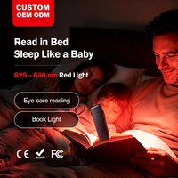 Lampe de lecture portable avec logo personnalisé, bras réglable, lumière LED pour la lecture nocturne dans la chambre et l'utilisation sur le bureau