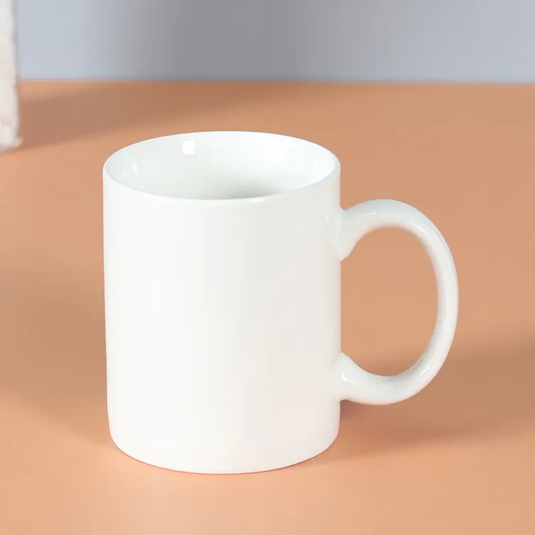 Sıcak satış ev eşyaları drinkware beyaz porselen seramik süt kupa