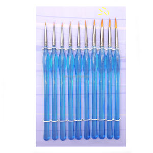 Ensemble de pinceaux ronds professionnels Artecho, 10 tailles, pour <span class=keywords><strong>d</strong></span>étails artistiques, manche bleu acrylique - Product Image 3