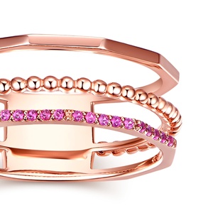 แหวนเงินแท้ 925 ประดับเพชรซิคอนจาก UM Jewelry ดีไซน์โดดเด่น ขัดเงาอย่างประณีต เหมาะสำหรับขายส่ง ของขวัญงานเลี้ยง งานครบรอบ หรืองานแต่งงาน - Product Image 5