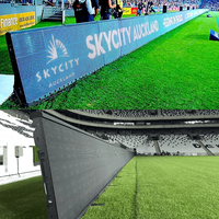 Écran LED d'affichage publicitaire pour clôture de stade de football, étanche, extérieur, P6.67 P8 P10, écran LED couleur pleine, mur vidéo pour événements sportifs
