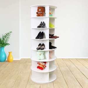 Zapatero Giratorio de Madera de 360 Grados, Mueble de Suelo Multicapa Desmontable para Almacenamiento en Entrada de Casa o Armario - Product Image 2