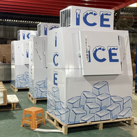 Congélateurs de marchandisage Stockage de glace en sac Ventilateur en acier galvanisé peint Refroidissement de la porte oblique simple à commande numérique
