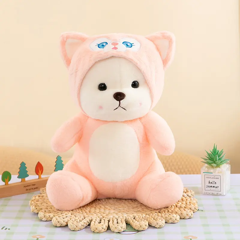 ขนาดใหญ่น่ารักหมีเปลี่ยนเป็นเย็บของเล่นตุ๊กตาน่ารักลูกตุ๊กตาหมี Plushies สัตว์ญี่ปุ่นของเล่นเด็กตุ๊กตาของขวัญคริสต์มาส