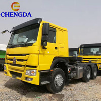 Tracteur d'occasion Sino Howo de 40 tonnes 375hp diesel camions à cheval remorque tête camion utilisé camion à vendre