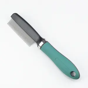 Customizable OEM/ODM Tooth Comb For Small Animals Stainless Steel Wood Brush For Grooming Available In Stock For Pet Owners