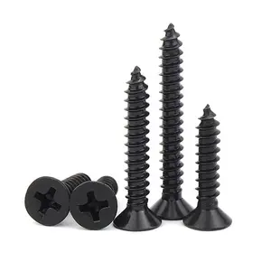 Black Oxide Stainless Steel M1.2 M1.4 M1.7 M1.8 M2 M2.1 M2.2 M2.6 M3 M4 Phillips Countersunk Flat Head Self Tapping Wood Screw