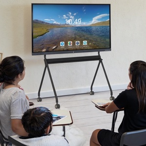 Hiseeview 85 98 inch Smart Touch interactive flat panels <b>with</b> artificial intelligence and Mobile Stand for Office Meeting - Product Image 4