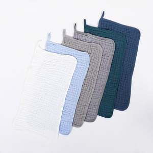 Large 6-Layer <b>Muslin</b> Bibs and Burp <b>Cloths</b> Super Soft 100% Cotton Baby Towels and Washcloths - Product Image 3