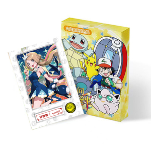 PY Nouveau jeu de société de cartes Pokémon personnalisées de Noël, avec Pikachu et ses amis, en carton artistique, de Crystal Studio, fournisseur de personnages - Product Image 1