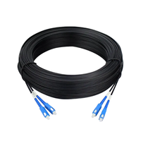 FTTH kabel serat optik Simplex, 1M 3M 5M 10M SC UPC mode tunggal dengan sertifikasi CE/ROHS/berlaku penggunaan dalam ruangan/luar ruangan