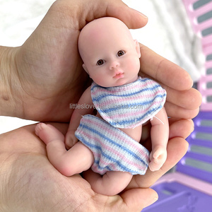Adorable poupée bébé <span class=keywords><strong>reborn</strong></span> <span class=keywords><strong>en</strong></span> <span class=keywords><strong>silicone</strong></span> de 6 pouces, corps entier, nouveau-né, <span class=keywords><strong>pas</strong></span> <span class=keywords><strong>cher</strong></span>, peinte à la main - Product Image 3